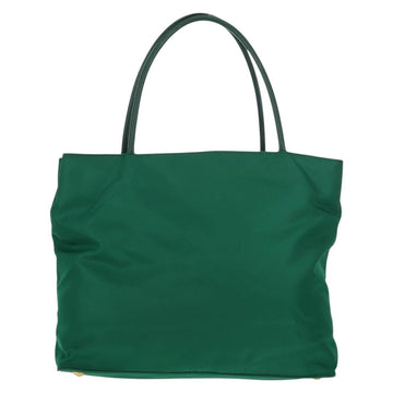 PRADA Tote Bag Nylon Green Gold Auth 134335AM - 0