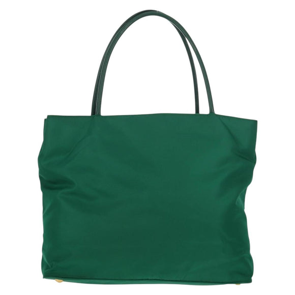 PRADA Tote Bag Nylon Green Gold Auth 134335AM