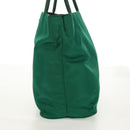 PRADA Tote Bag Nylon Green Gold Auth 134335AM-3
