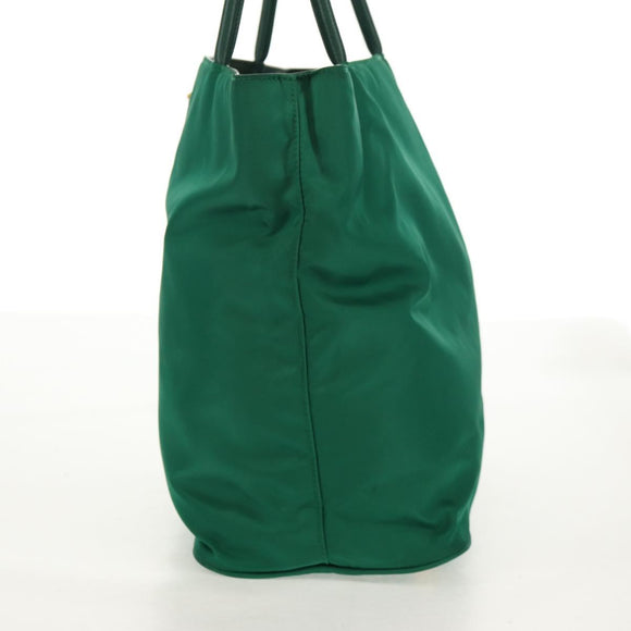 PRADA Tote Bag Nylon Green Gold Auth 134335AM