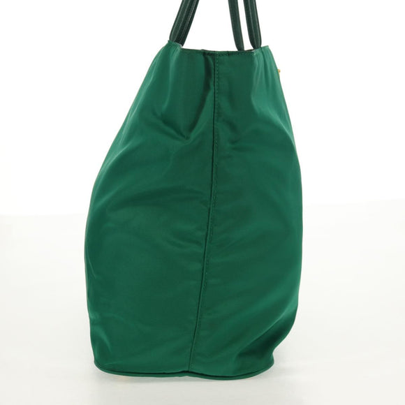 PRADA Tote Bag Nylon Green Gold Auth 134335AM