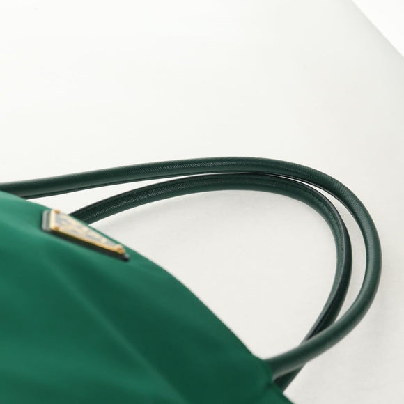 PRADA Tote Bag Nylon Green Gold Auth 134335AM