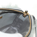 Miu Miu Shoulder Bag Fur Gray Gold Auth 134337V-22