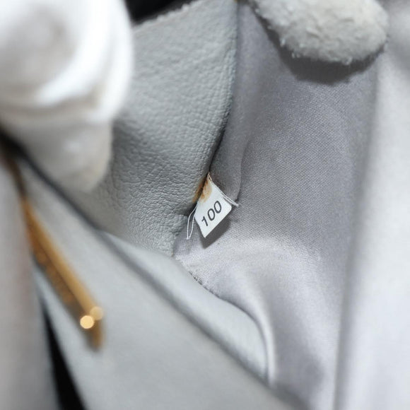 Miu Miu Shoulder Bag Fur Gray Gold Auth 134337V