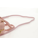 Miu Miu Arkady Hand Bag Raffia 2way Pink Gold 5BB123 Auth 134338AM-14