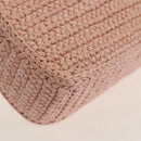 Miu Miu Arkady Hand Bag Raffia 2way Pink Gold 5BB123 Auth 134338AM-15