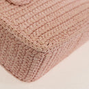 Miu Miu Arkady Hand Bag Raffia 2way Pink Gold 5BB123 Auth 134338AM-17