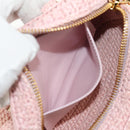 Miu Miu Arkady Hand Bag Raffia 2way Pink Gold 5BB123 Auth 134338AM-23