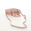 Miu Miu Arkady Hand Bag Raffia 2way Pink Gold 5BB123 Auth 134338AM-9