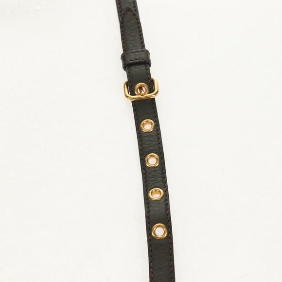 Miu Miu Hand Bag Leather 2way Green Gold RN0889 Auth 134339V