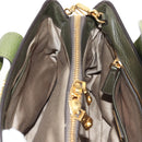 Miu Miu Hand Bag Leather 2way Green Gold RN0889 Auth 134339V-28
