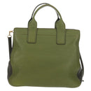 Miu Miu Hand Bag Leather 2way Green Gold RN0889 Auth 134339V-3