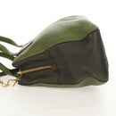 Miu Miu Hand Bag Leather 2way Green Gold RN0889 Auth 134339V-4