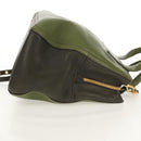 Miu Miu Hand Bag Leather 2way Green Gold RN0889 Auth 134339V-5