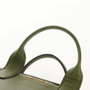 Miu Miu Hand Bag Leather 2way Green Gold RN0889 Auth 134339V-16