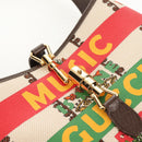 GUCCI New Jackie Shoulder Bag Canvas Brown Gold 636706 Auth 134340AM-9