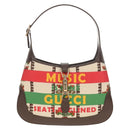 GUCCI New Jackie Shoulder Bag Canvas Brown Gold 636706 Auth 134340AM-13