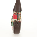 GUCCI New Jackie Shoulder Bag Canvas Brown Gold 636706 Auth 134340AM-3