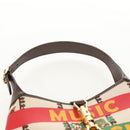 GUCCI New Jackie Shoulder Bag Canvas Brown Gold 636706 Auth 134340AM-14