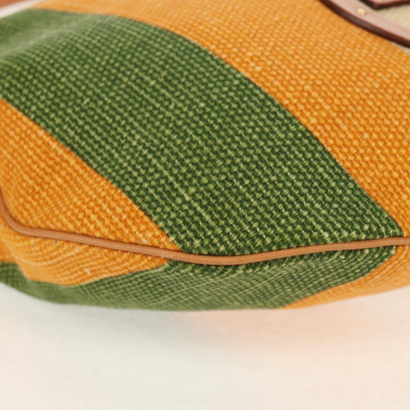 GUCCI Interlocking Shoulder Bag Canvas Multicolor Gold Auth 134341V