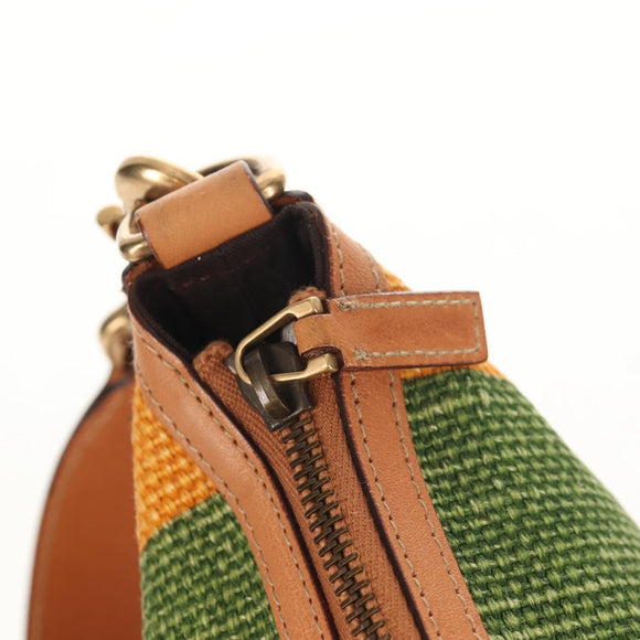 GUCCI Interlocking Shoulder Bag Canvas Multicolor Gold Auth 134341V
