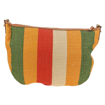 GUCCI Interlocking Shoulder Bag Canvas Multicolor Gold Auth 134341SAV - 0
