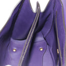 Salvatore Ferragamo Gancini Hand Bag Leather 2way Purple Gold Auth 134342V-24