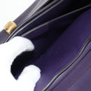 Salvatore Ferragamo Gancini Hand Bag Leather 2way Purple Gold Auth 134342V-26