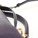 Salvatore Ferragamo Gancini Hand Bag Leather 2way Purple Gold Auth 134342V-14