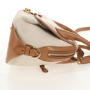 Salvatore Ferragamo Hand Bag Canvas Leather 3way Beige Gold Auth 134343V-5