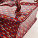 Salvatore Ferragamo Vala Backpack Vinyl Coating 3way Red Gold Auth 134344AV-18