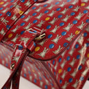 Salvatore Ferragamo Vala Backpack Vinyl Coating 3way Red Gold Auth 134344AV-19