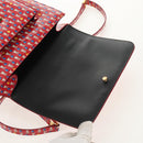 Salvatore Ferragamo Vala Backpack Vinyl Coating 3way Red Gold Auth 134344AV-21