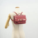 Salvatore Ferragamo Vala Backpack Vinyl Coating 3way Red Gold Auth 134344AV-27