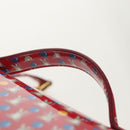 Salvatore Ferragamo Vala Backpack Vinyl Coating 3way Red Gold Auth 134344AV-14