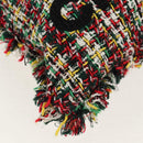 CHANEL Tote Bag Tweed Multicolor Silver CC Auth 134345SAM-11