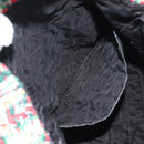 CHANEL Tote Bag Tweed Multicolor Silver CC Auth 134345SAM-23