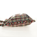 CHANEL Tote Bag Tweed Multicolor Silver CC Auth 134345SAM-4