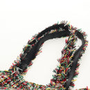 CHANEL Tote Bag Tweed Multicolor Silver CC Auth 134345SAM-8