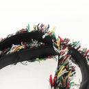 CHANEL Tote Bag Tweed Multicolor Silver CC Auth 134345SAM-9