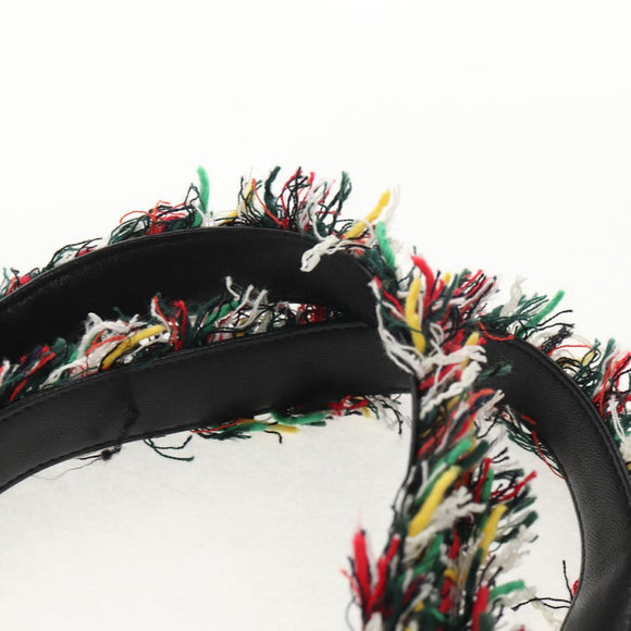 CHANEL Tote Bag Tweed Multicolor Silver CC Auth 134345SAM