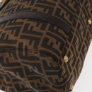 FENDI Zucca Canvas Tote Bag Black Brown Auth 134349AV-14