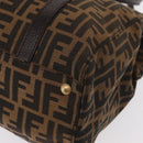 FENDI Zucca Canvas Tote Bag Black Brown Auth 134349AV-15