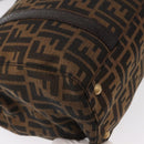 FENDI Zucca Canvas Tote Bag Black Brown Auth 134349AV-16