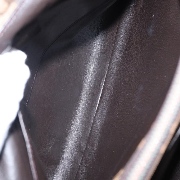 FENDI Zucca Canvas Tote Bag Black Brown Auth 134349AV