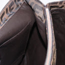 FENDI Zucca Canvas Tote Bag Black Brown Auth 134349AV-20