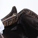 FENDI Zucca Canvas Tote Bag Black Brown Auth 134349AV-21