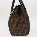 FENDI Zucca Canvas Tote Bag Black Brown Auth 134349AV-3