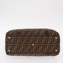 FENDI Zucca Canvas Tote Bag Black Brown Auth 134349AV-5