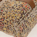 FENDI Zucchino Canvas Tote Bag Yellow Gold Auth 134352V-14